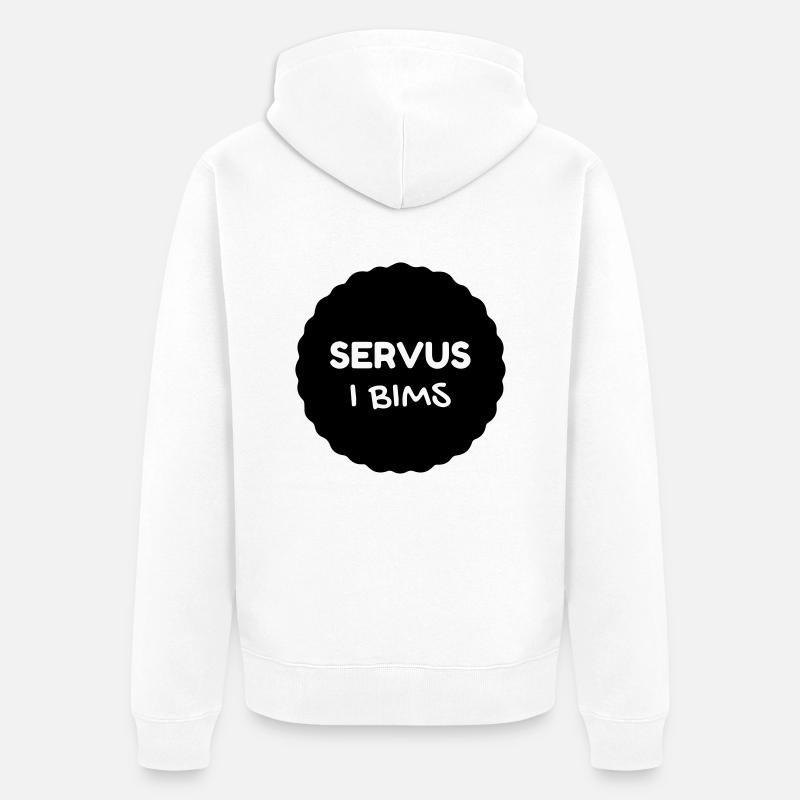 SERVUS - Unisex Premium Bio Zip Hoodie - Weiß