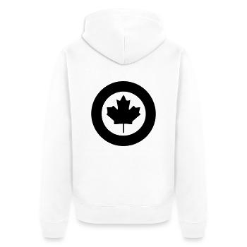 sign canada - Unisex Premium Bio Zip Hoodie - Weiß - Hinten - Thijin (182cm)
