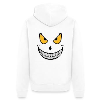 Halloween Monster (3c) - Unisex Premium Bio Zip Hoodie - Weiß - Hinten - Thijin (182cm)