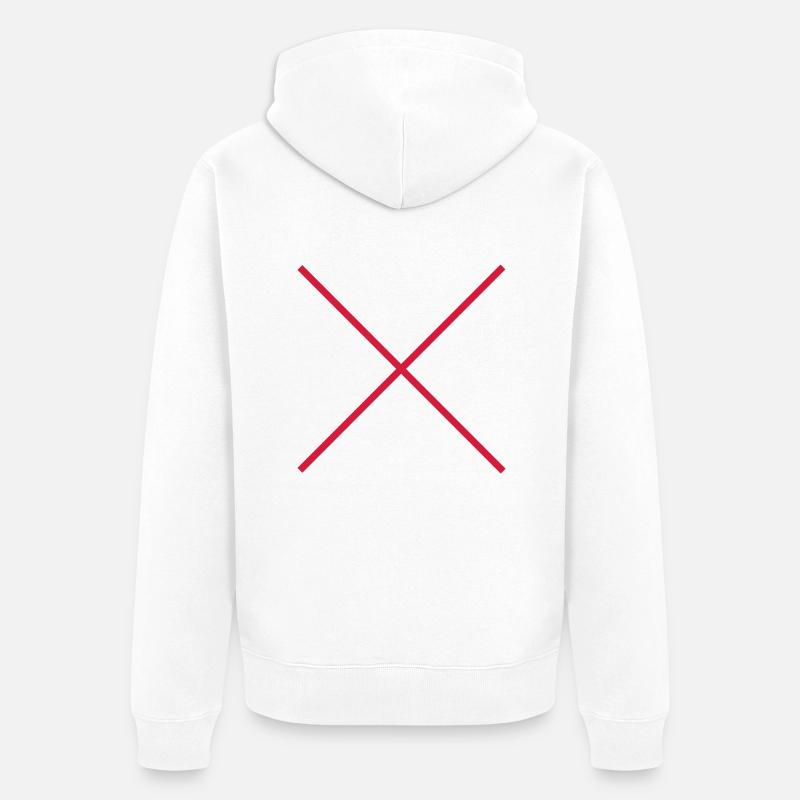 Cross X rayer interdiction - Veste à capuche bio Premium Unisexe - blanc