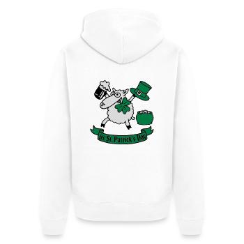 st_pattricks_sheep_b - Veste à capuche bio Premium Unisexe - blanc - Dos - Thijin (182cm)