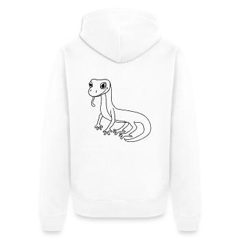 gecko lizard lizard snake reptile blindfuck - Unisex Premium Organic Zip Hoodie - white - Back - Thijin (182cm)