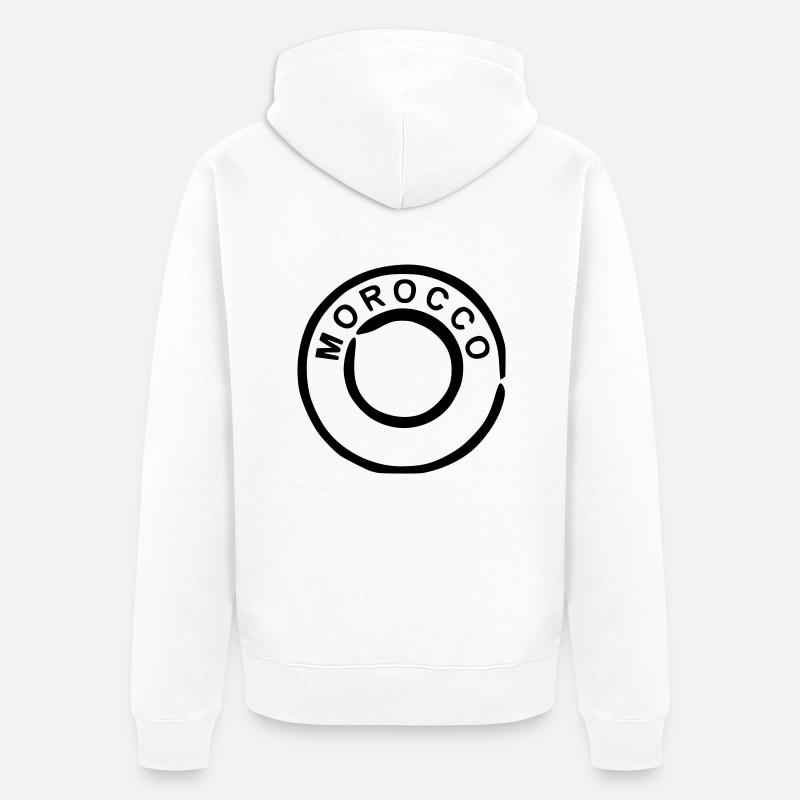 Morocco - Maroc - Veste à capuche bio Premium Unisexe - blanc