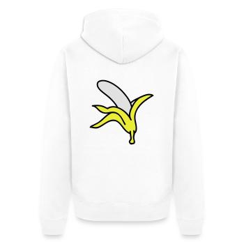 Banana - Unisex Premium Bio Zip Hoodie - Weiß - Hinten - Thijin (182cm)