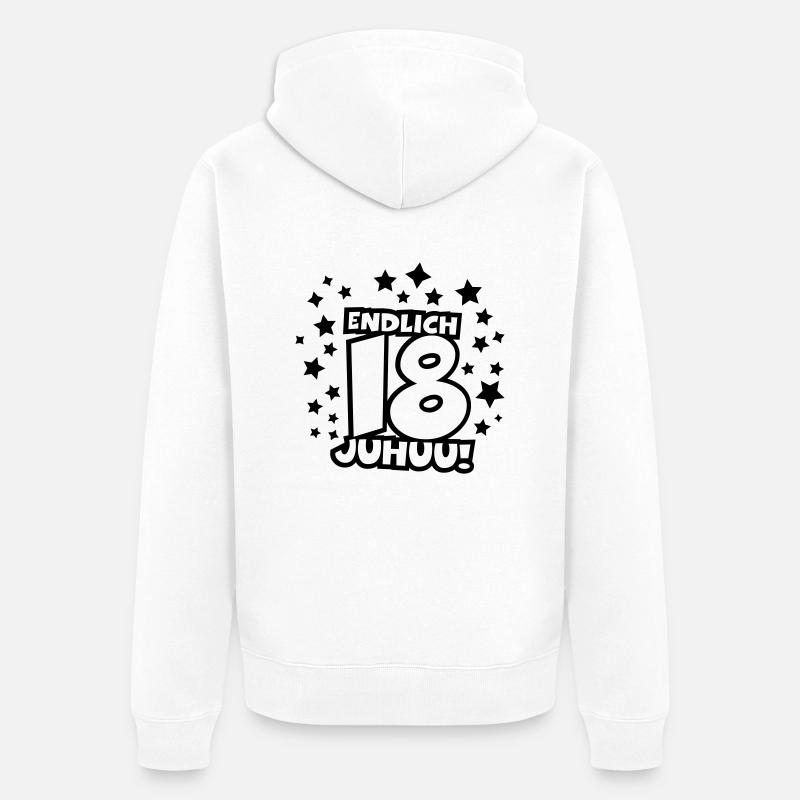 endlich_18_2_f1 - Veste à capuche bio Premium Unisexe - blanc