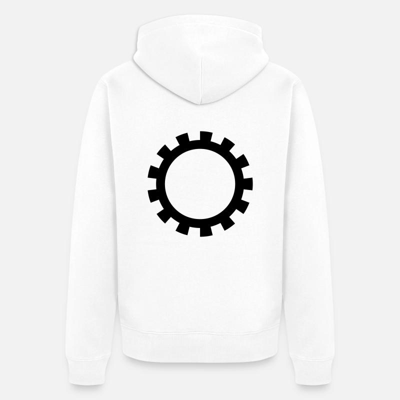 Vitesse pignon 1c - Veste à capuche bio Premium Unisexe - blanc