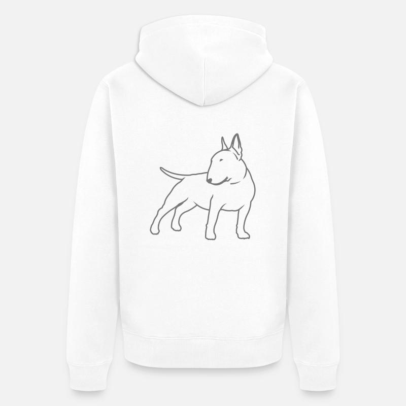 Bull Terrier cn_single_1c_4light - Veste à capuche bio Premium Unisexe - blanc