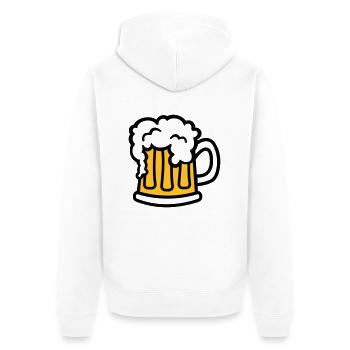 Bière - Veste à capuche bio Premium Unisexe - blanc - Dos - Thijin (182cm)