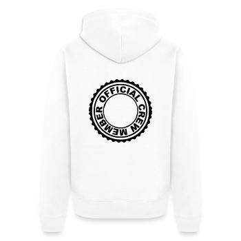 Stempel membres équipage officiel - Veste à capuche bio Premium Unisexe - blanc - Dos - Thijin (182cm)