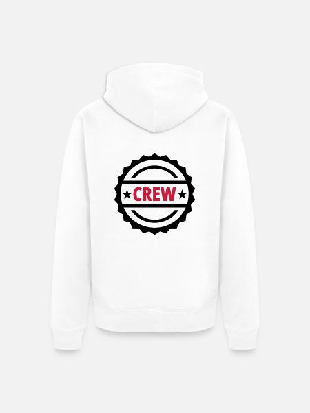 Crew - Unisex Premium Organic Zip Hoodie - white