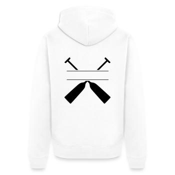 Kanu Drachenboot Kayak - Dein Team - Unisex Premium Bio Zip Hoodie - Weiß - Hinten - Thijin (182cm)