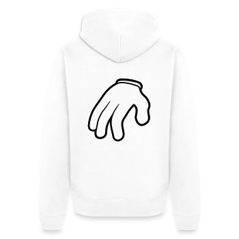 gants cartoon hand pauvre clipart sans koerper c - Veste à capuche bio Premium Unisexe - blanc - Dos - Thijin (182cm)