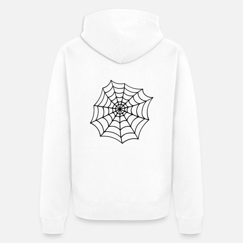 cobweb cobwebs reticle - Unisex Premium Organic Zip Hoodie - white