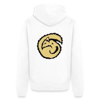 Lieertier schlafen schlafe winterschlaf - Unisex Premium Bio Zip Hoodie - Weiß - Hinten - Thijin (182cm)