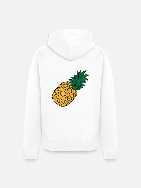 ananas lecker essen urlaub - Unisex Premium Bio Zip Hoodie - Weiß