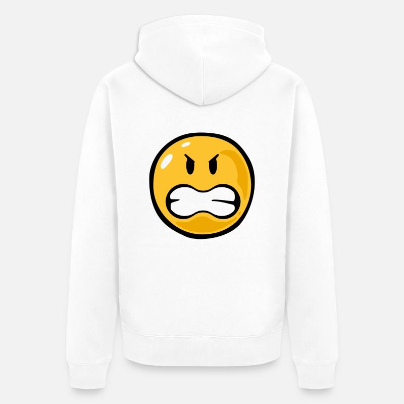 Smiley angry - Ekologisk premiumluvjack unisex - vit