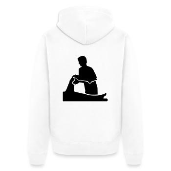 Physiothérapeute - Veste à capuche bio Premium Unisexe - blanc - Dos - Thijin (182cm)