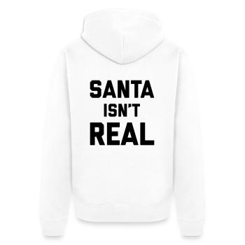 Santa isn't Real - Unisex Premium Organic Zip Hoodie - white - Back - Thijin (182cm)