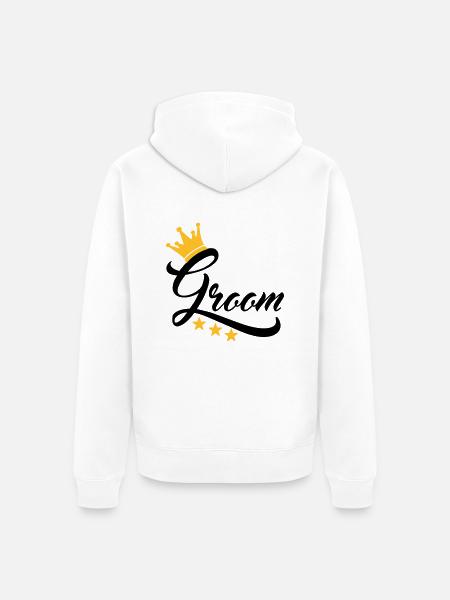 groom - Unisex Premium Bio Zip Hoodie - Weiß