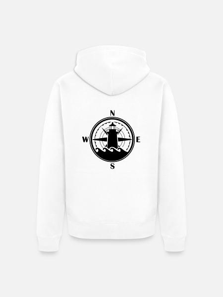 leuchtturm_kompass_02 - Veste à capuche bio Premium Unisexe - blanc