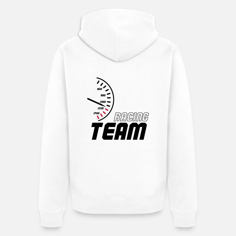 racing_team_01 - Veste à capuche bio Premium Unisexe - blanc