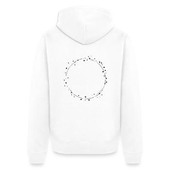 circle_heart_stars - Unisex Premium Bio Zip Hoodie - Weiß - Hinten - Thijin (182cm)