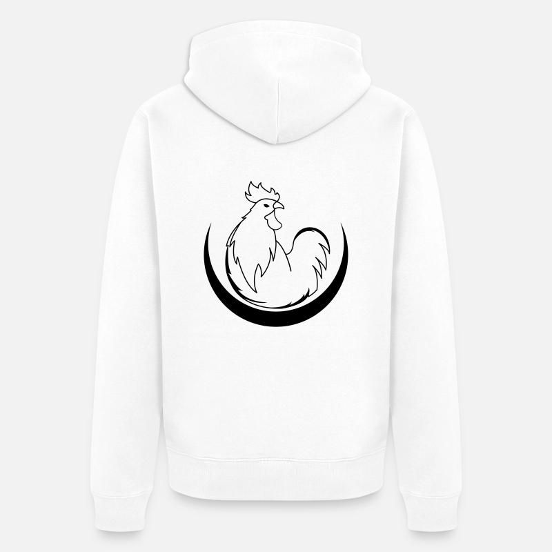 hahn_01 - Veste à capuche bio Premium Unisexe - blanc