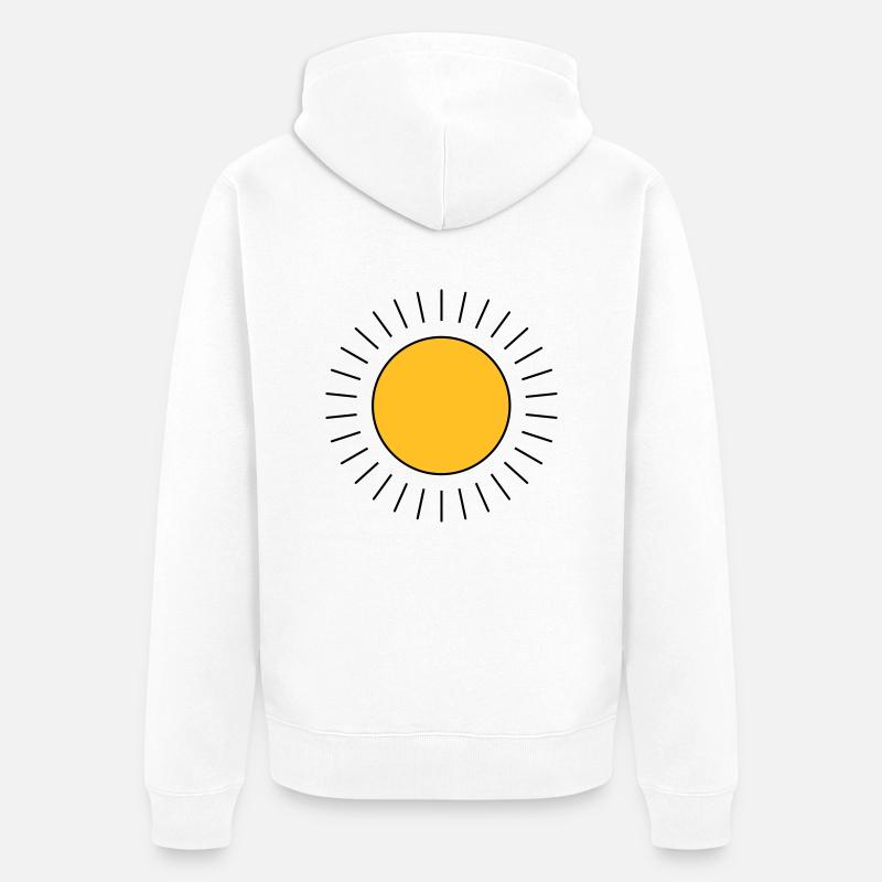Soleil - Veste à capuche bio Premium Unisexe - blanc