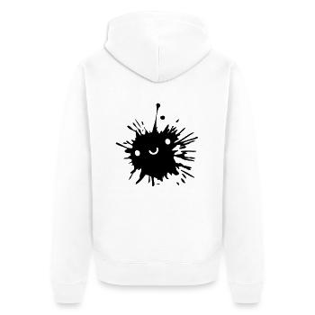 Niedlicher Suesser Klecks - Unisex Premium Bio Zip Hoodie - Weiß - Hinten - Thijin (182cm)