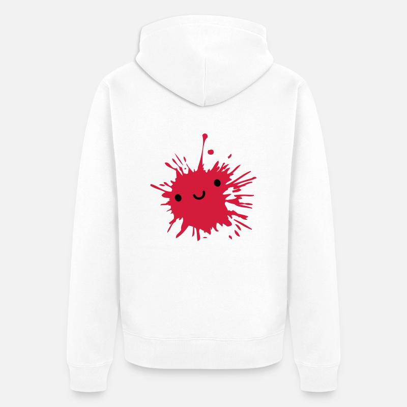 Blob mignon doux - Veste à capuche bio Premium Unisexe - blanc