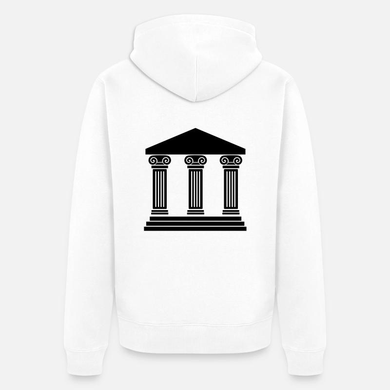 Tempel - Unisex Premium Bio Zip Hoodie - Weiß