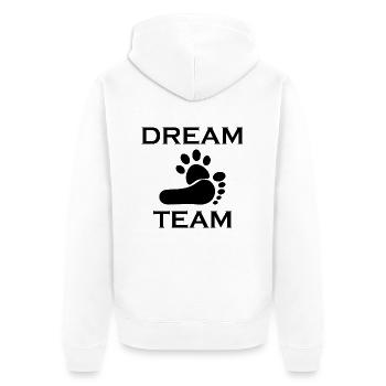 Chien chien - Veste à capuche bio Premium Unisexe - blanc - Dos - Thijin (182cm)