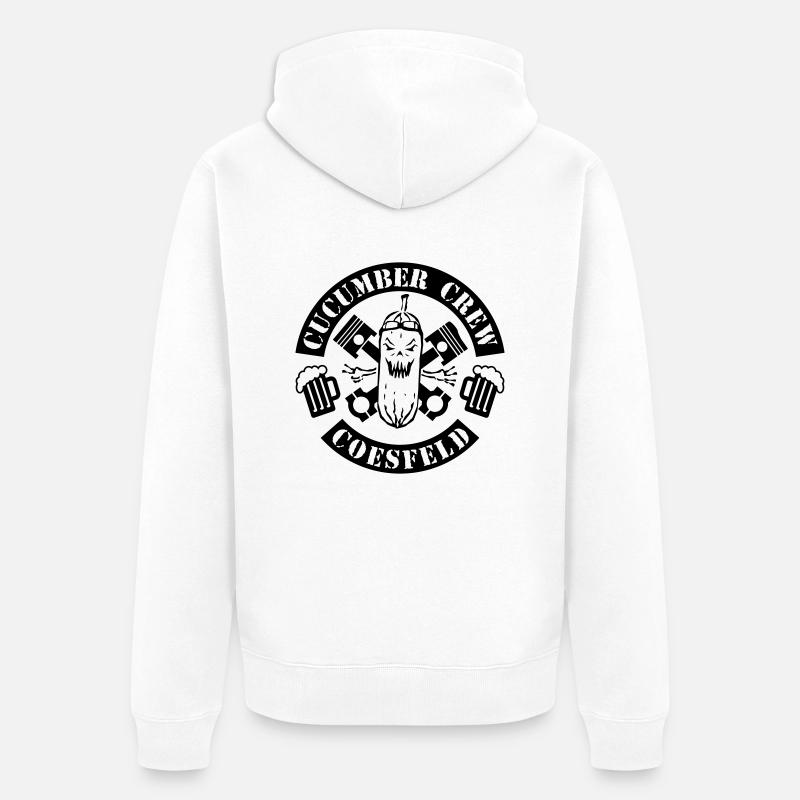 Cucumber Crew Coesfeld schwarz - Unisex Premium Bio Zip Hoodie - Weiß