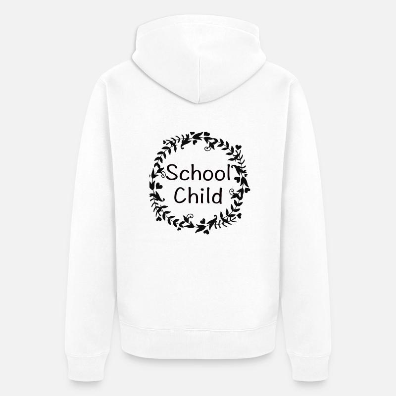 Écolier - Veste à capuche bio Premium Unisexe - blanc