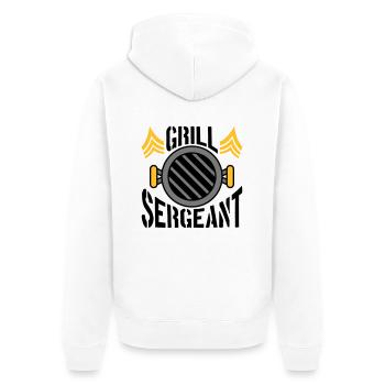 BBQ Grill Sergeant Barbecue Party - Unisex Premium Organic Zip Hoodie - white - Back - Thijin (182cm)