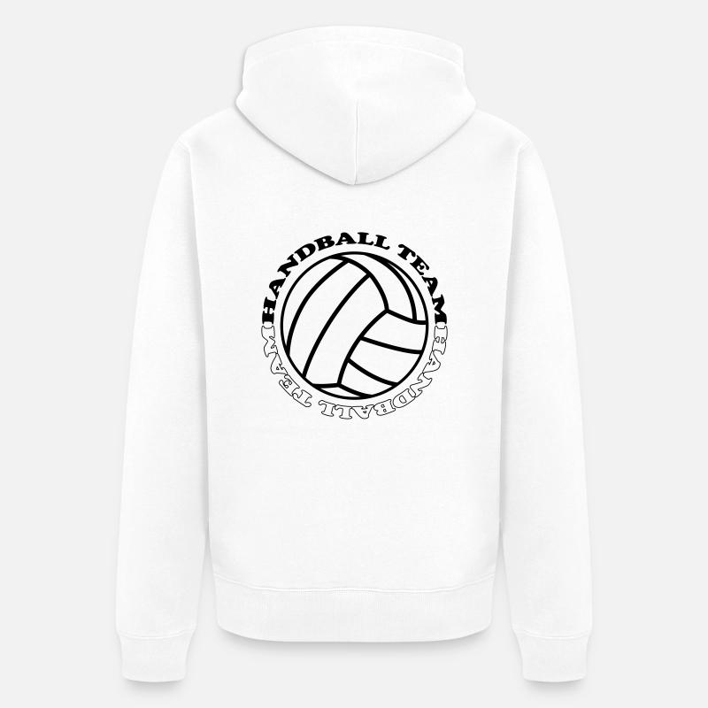 Équipe de handball 1 - Veste à capuche bio Premium Unisexe - blanc