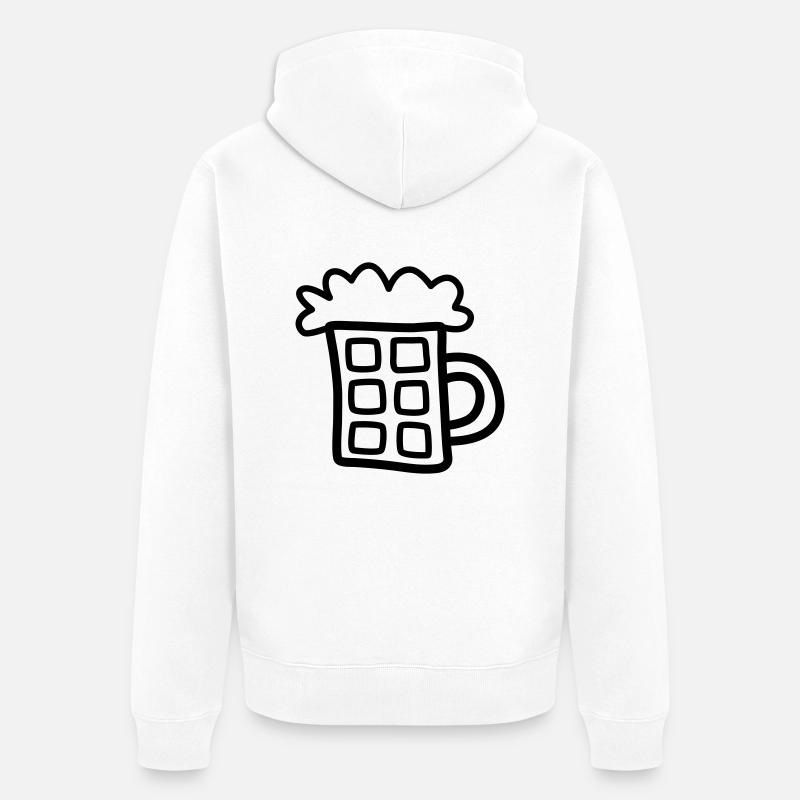 Bière 1 - Veste à capuche bio Premium Unisexe - blanc