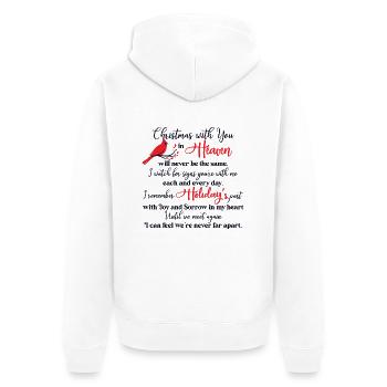 Noël avec toi au Ciel Cardinal - Veste à capuche bio Premium Unisexe - blanc - Dos - Thijin (182cm)