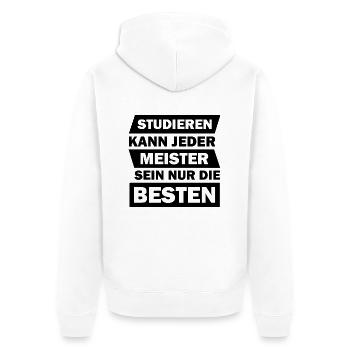 Handwerker Handyman Handwerk Werkzeug Baustelle - Unisex Premium Bio Zip Hoodie - Weiß - Hinten - Thijin (182cm)