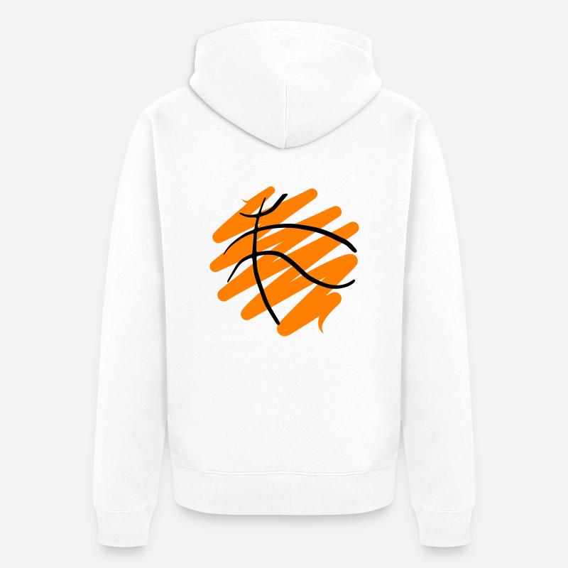Basket-ball 62 - Veste à capuche bio Premium Unisexe - blanc