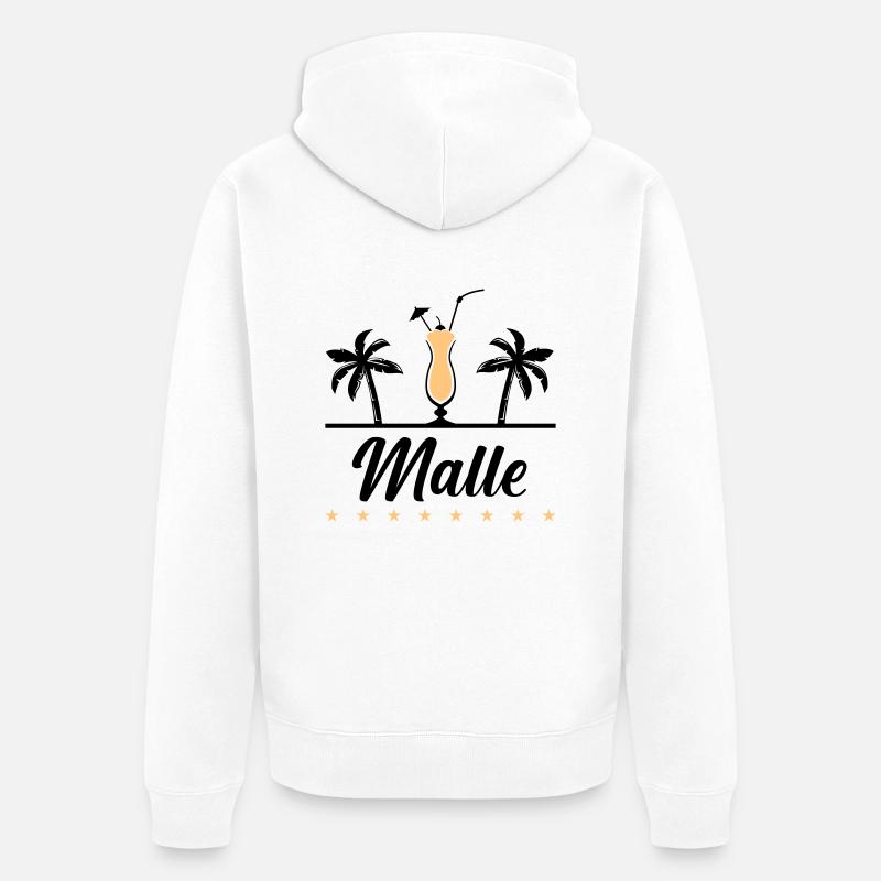Malle - Veste à capuche bio Premium Unisexe - blanc