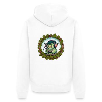 Videospiel-Goblin - Unisex Premium Bio Zip Hoodie - Weiß - Hinten - Thijin (182cm)