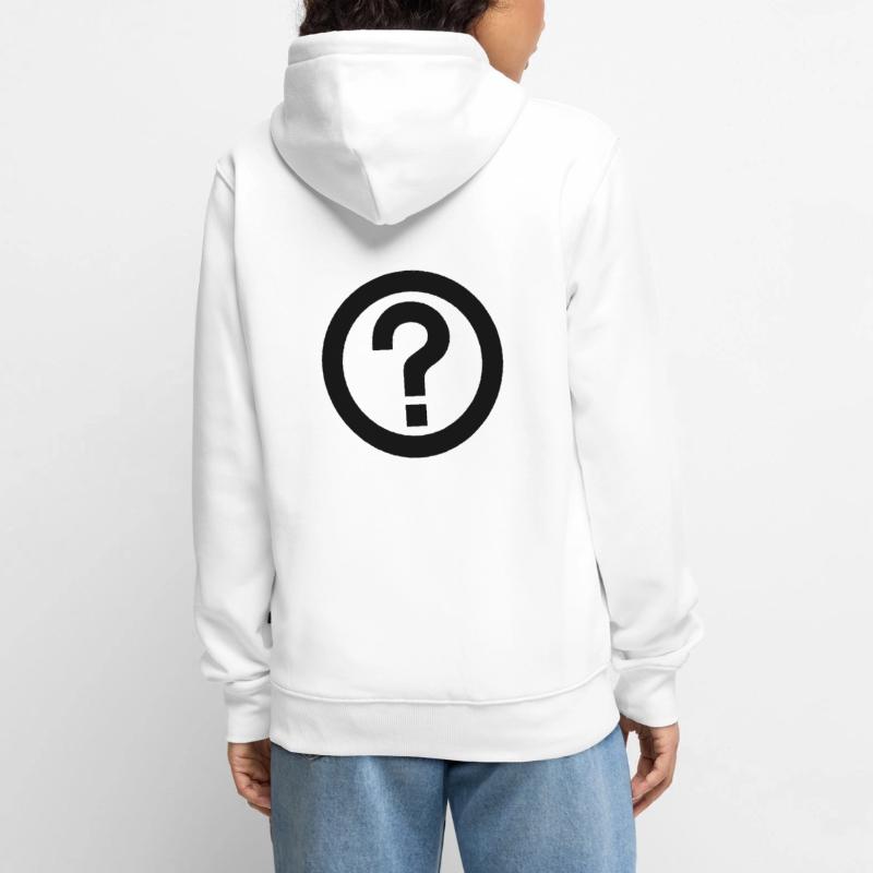 Point d'interrogation,Phrase interrogative Veste à capuche bio Premium Unisexe