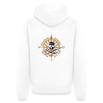 piraten_weiss - Veste à capuche bio Premium Unisexe - blanc - Dos - Thijin (182cm)