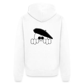 Bearnais seul - Veste à capuche bio Premium Unisexe - blanc - Dos - Thijin (182cm)