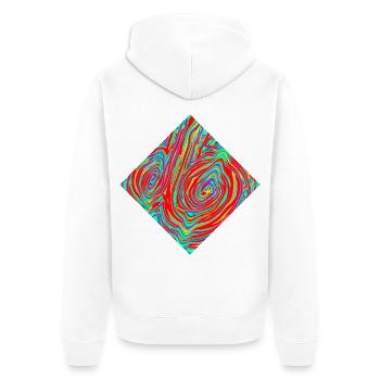 Double Wvertlspiral - Veste à capuche bio Premium Unisexe - blanc - Dos - Thijin (182cm)