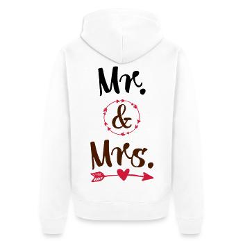 Mariage - Veste à capuche bio Premium Unisexe - blanc - Dos - Thijin (182cm)