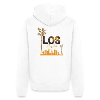 LA Sunset Skyline - Veste à capuche bio Premium Unisexe - blanc - Dos - Thijin (182cm)