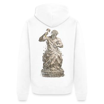 Tailleur de pierre Tailleur de pierre - Veste à capuche bio Premium Unisexe - blanc - Dos - Thijin (182cm)