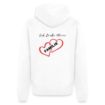 Ich Liebe Meine Familie - Unisex Premium Bio Zip Hoodie - Weiß - Hinten - Thijin (182cm)